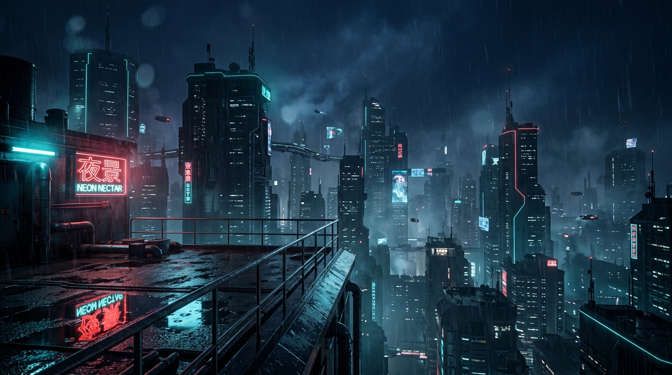 Cinematic Futuristic City Skyline